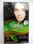 Індійська фарба для волосся глибокий Чорний з хною Vatika Henna 